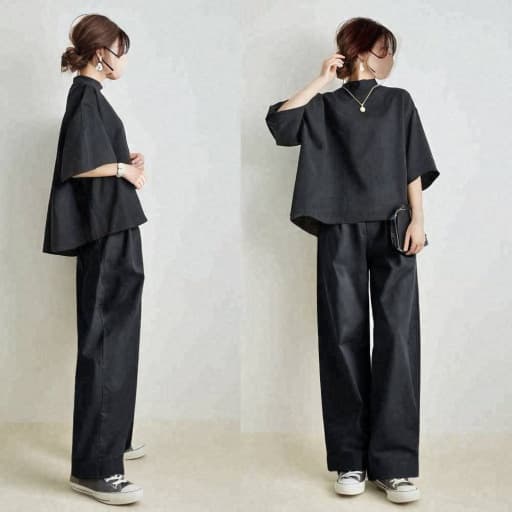 ブルベ夏/ブルベ冬服 すっきり美脚見せの定番カジュアルセットアップ