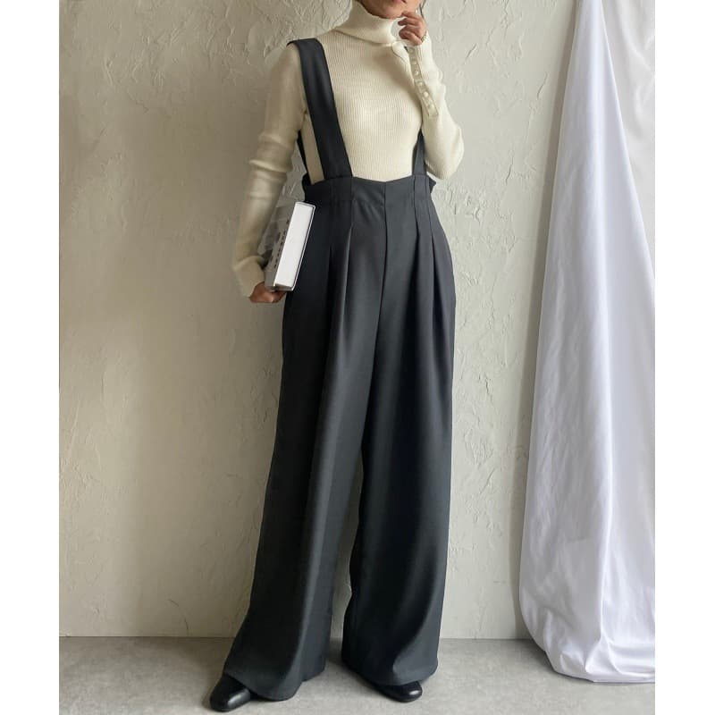 ブルベ冬服 ハイウエストワイドサロペット