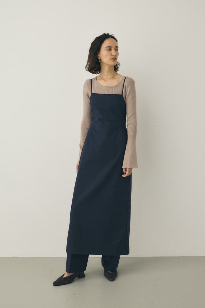 ブルベ冬服 シンプル キャミソールワンピース