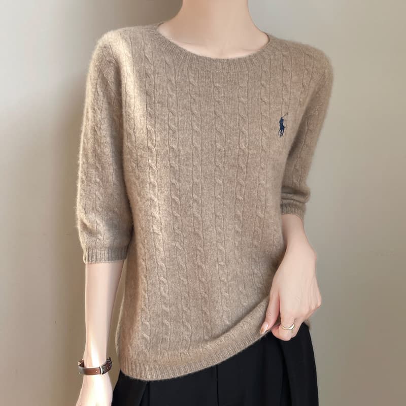 ブルベ夏/ブルベ冬服　ニット半袖トップス