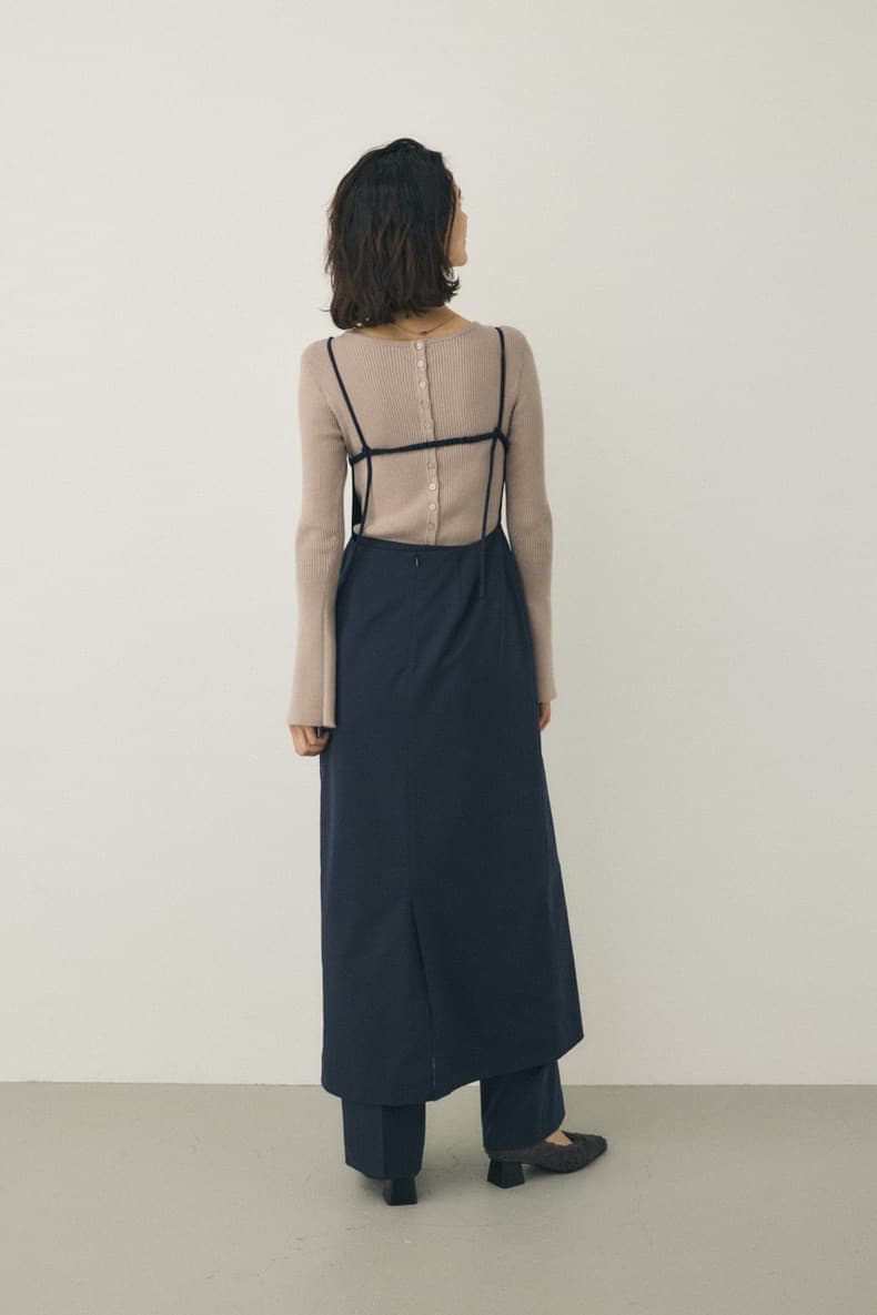 ブルベ冬服 シンプル キャミソールワンピース