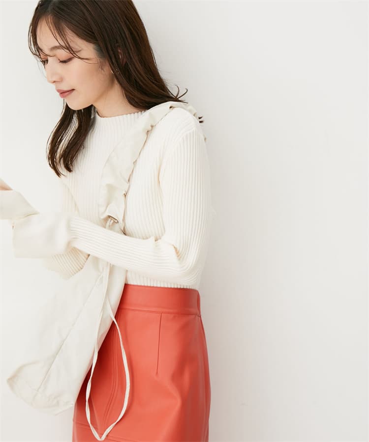 ブルベ夏/ブルベ冬服 リブ編みタートルネック