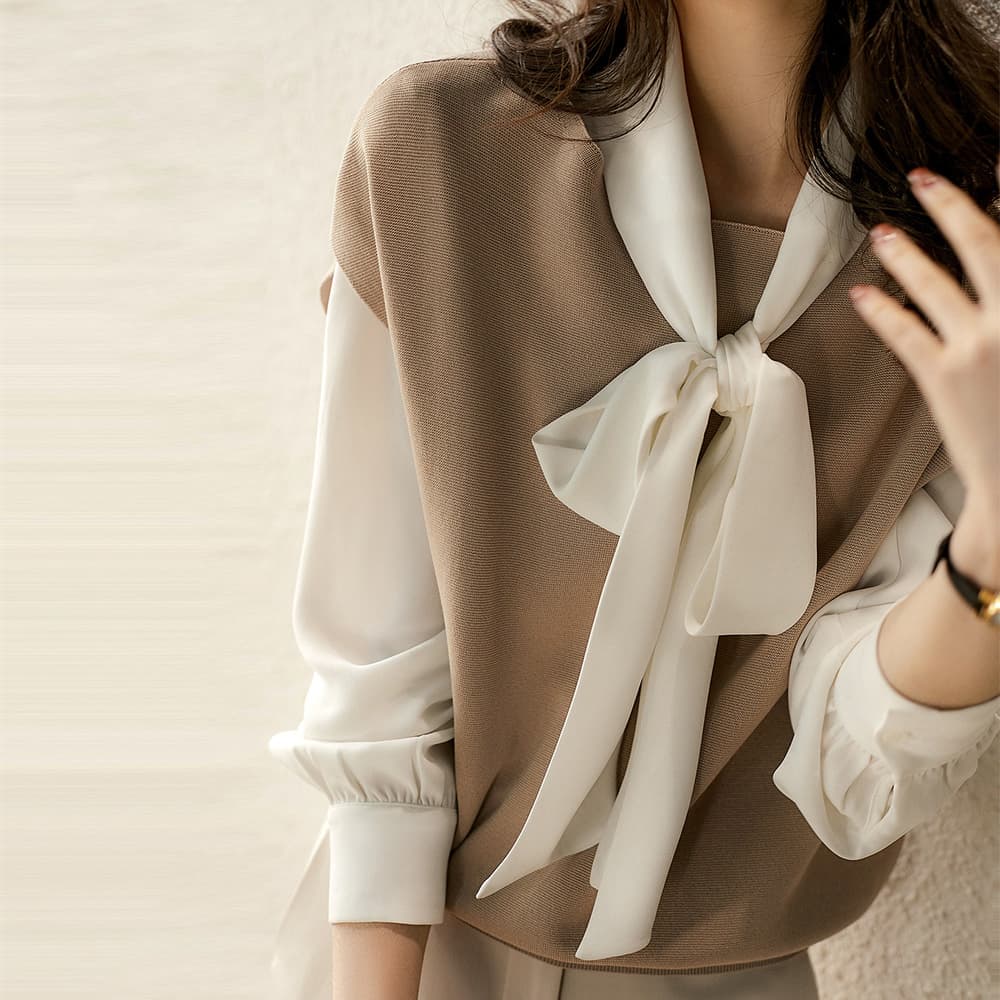 ブルベ夏服 フレンチスリーブ サマーニット