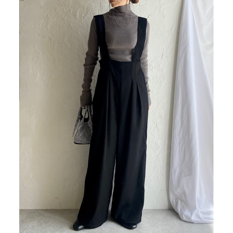 ブルベ冬服 ハイウエストワイドサロペット