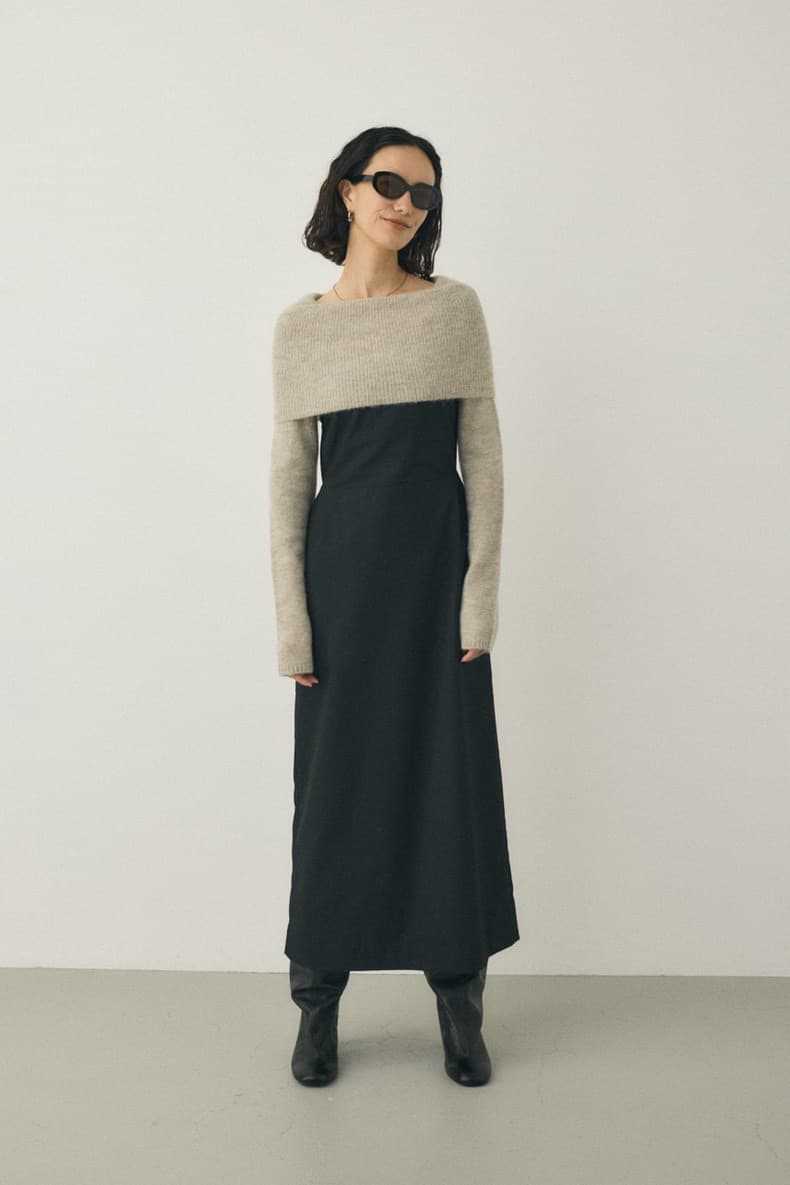 ブルベ冬服 シンプル キャミソールワンピース