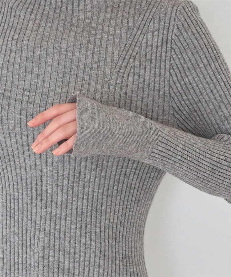 ブルベ夏/ブルベ冬服 リブ編みタートルネック