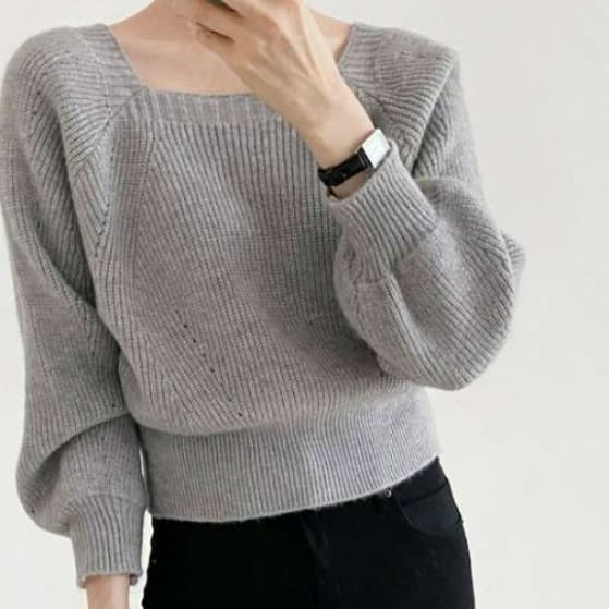 ブルベ夏/ブルベ冬服 ゆったりボートネックニット