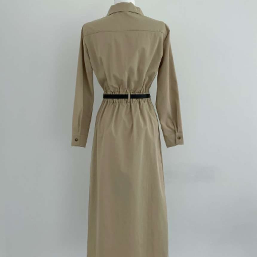 ブルベ夏/ブルベ冬服 エレガントシャツワンピース