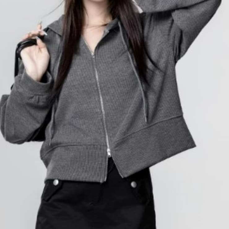 ブルベ夏/ブルベ冬服 クロップド丈パーカー