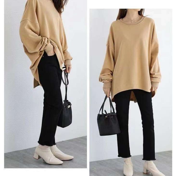 ブルベ冬服 ゆったりオーバーサイズ長袖スウェット