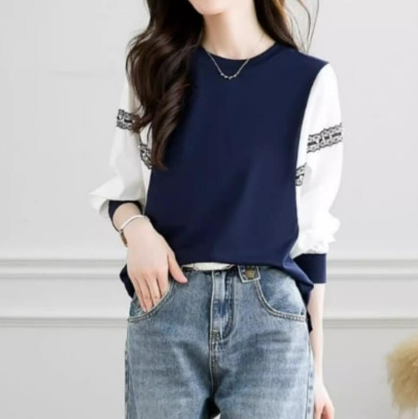 ブルベ冬服 レース切り替えトレーナー