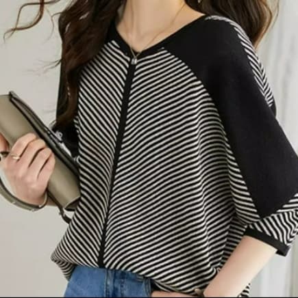 ブルベ夏/ブルベ冬服 切り替え長袖Tシャツ