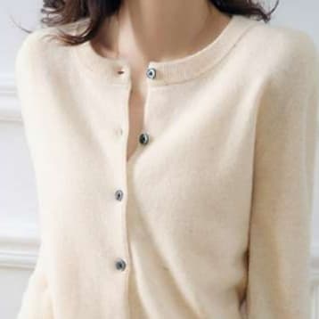 ブルベ夏/ブルベ冬服 シンプル リブ カーディガン
