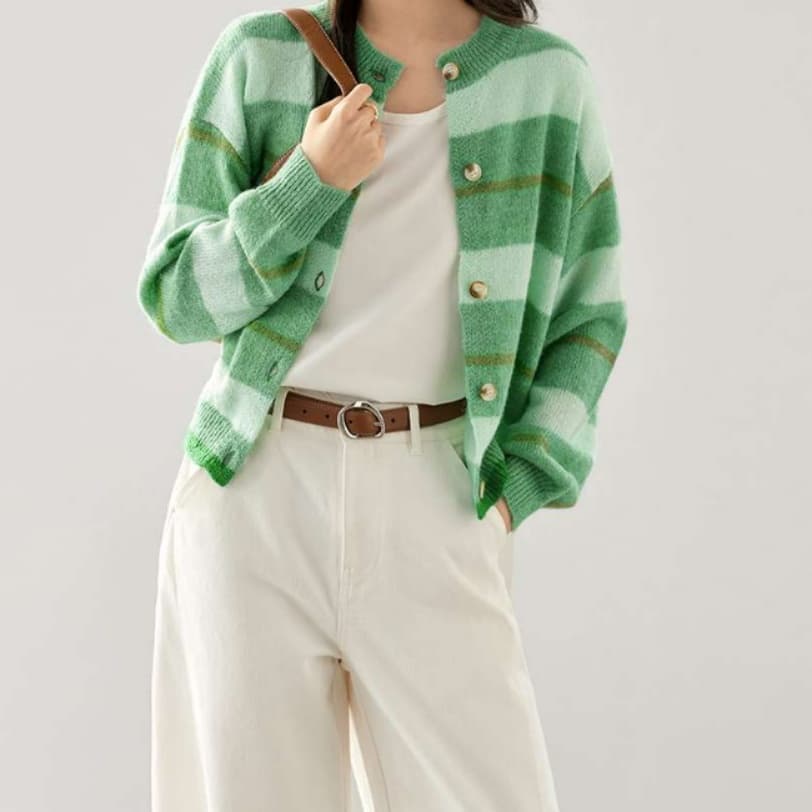 ブルベ夏/ブルベ冬服 優美シルエットカーディガン