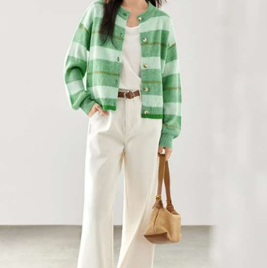 ブルベ夏/ブルベ冬服 優美シルエットカーディガン