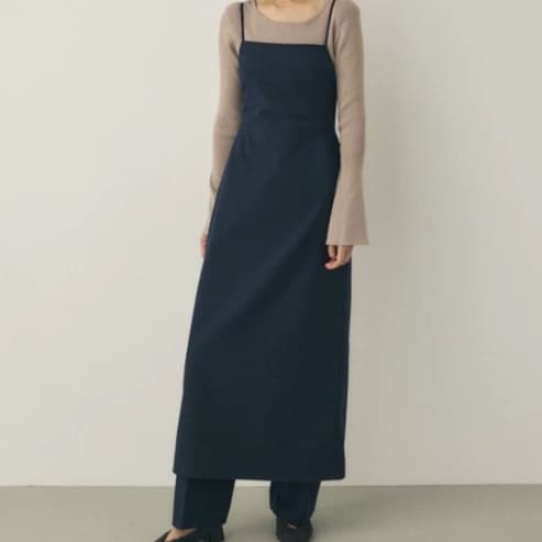 ブルベ冬服 シンプル キャミソールワンピース