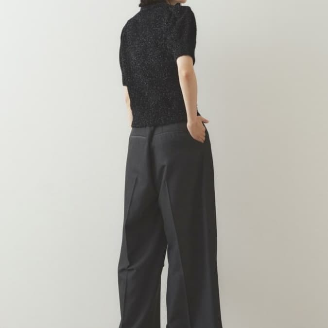 ブルベ夏/ブルベ冬服 ぽわん袖半袖ニット