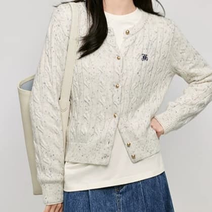 ブルベ夏/ブルベ冬服 フロントボタンカーディガン