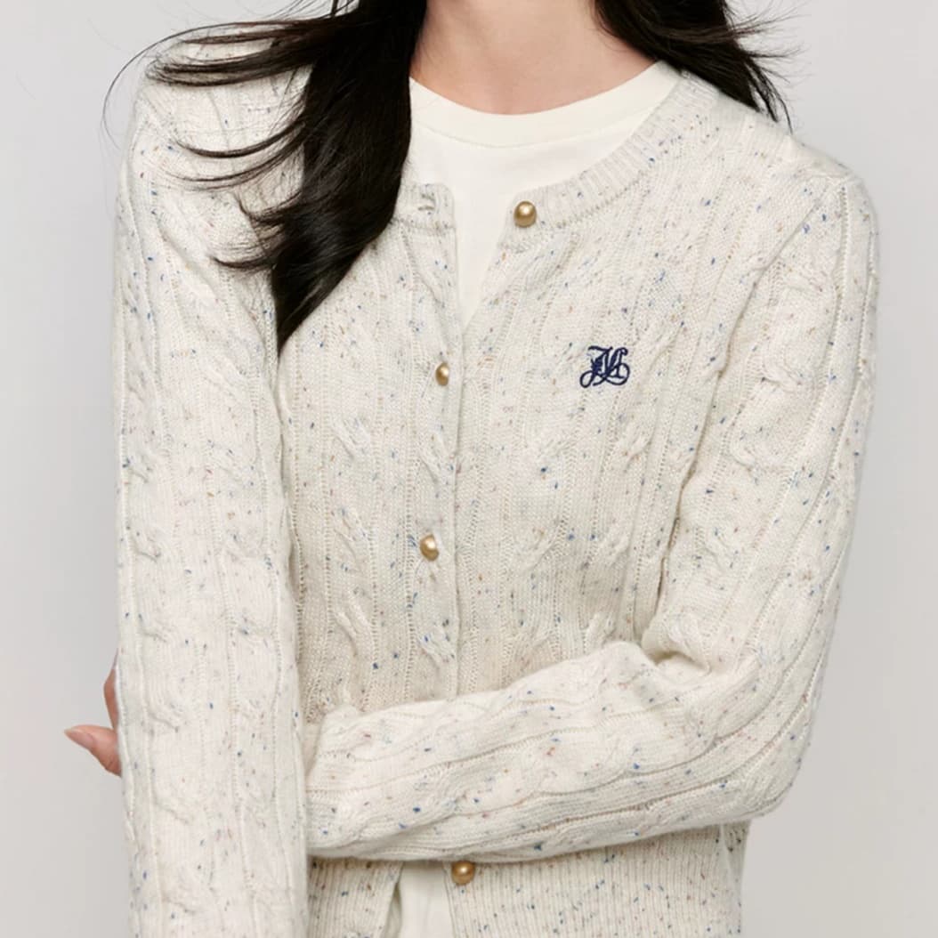 ブルベ夏/ブルベ冬服 フロントボタンカーディガン