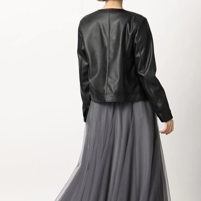 ブルベ冬服 シンプルノーカラーブルゾン
