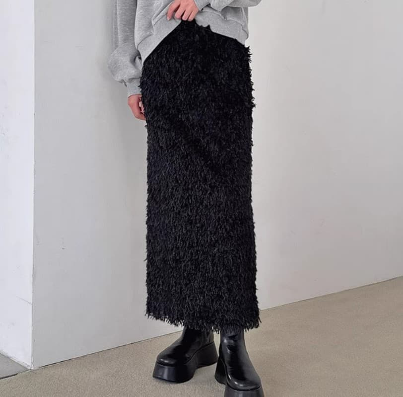 ブルベ冬服 ふわもこロングスカート