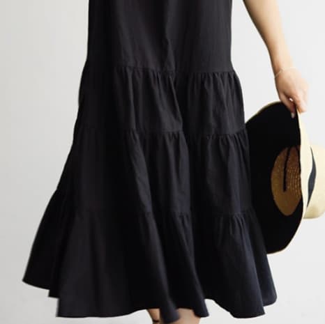 ブルベ冬服 ティアードギャザーワンピース