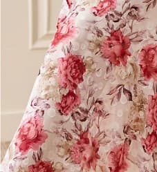 ブルベ夏/ブルベ冬服 シフォン花柄ワンピース