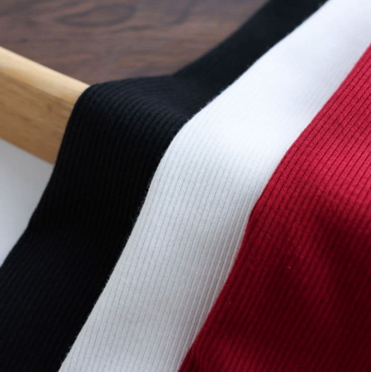 ブルベ夏/ブルベ冬服 リブ編み丸首ノースリーブトップス