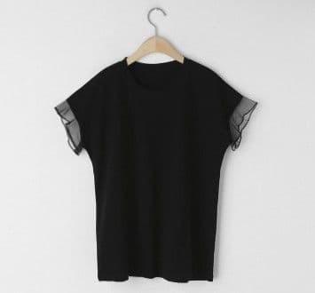 ブルベ夏/ブルベ冬服 透かし袖クラシカルTシャツ