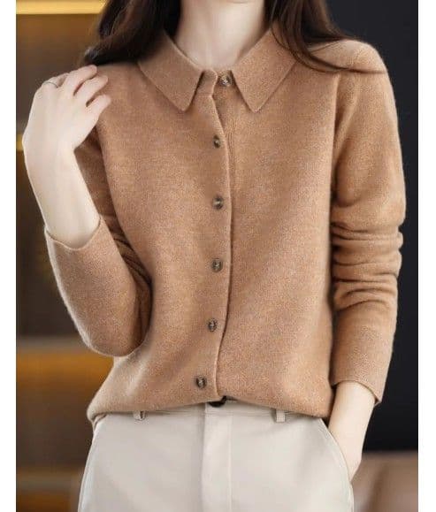 ブルベ夏/ブルベ冬服 襟付きニット