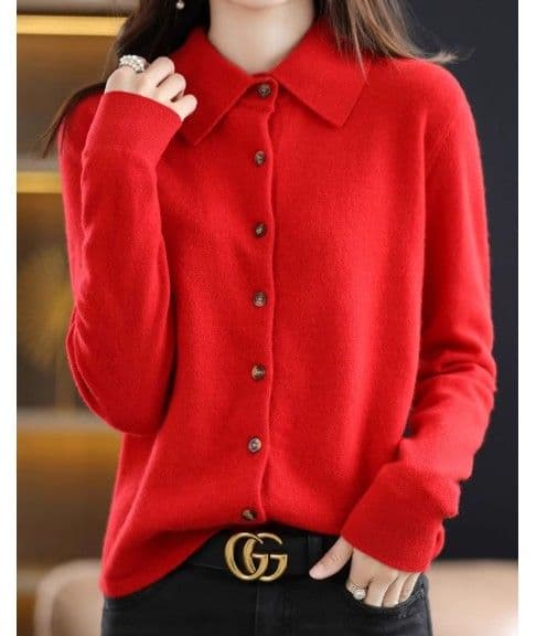 ブルベ夏/ブルベ冬服 襟付きニット