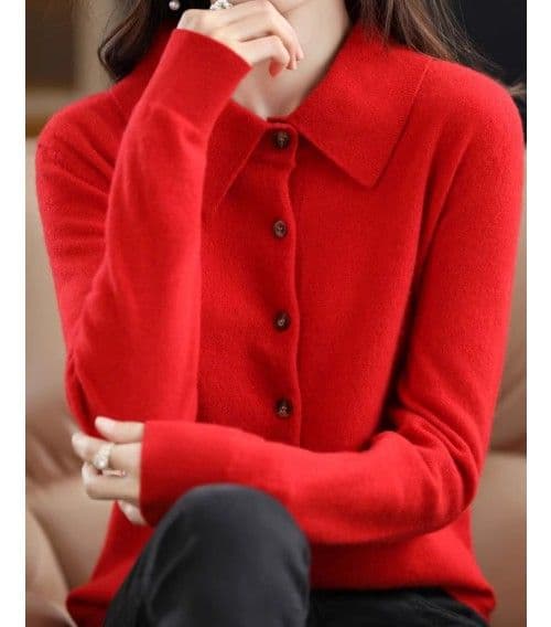 ブルベ夏/ブルベ冬服 襟付きニット