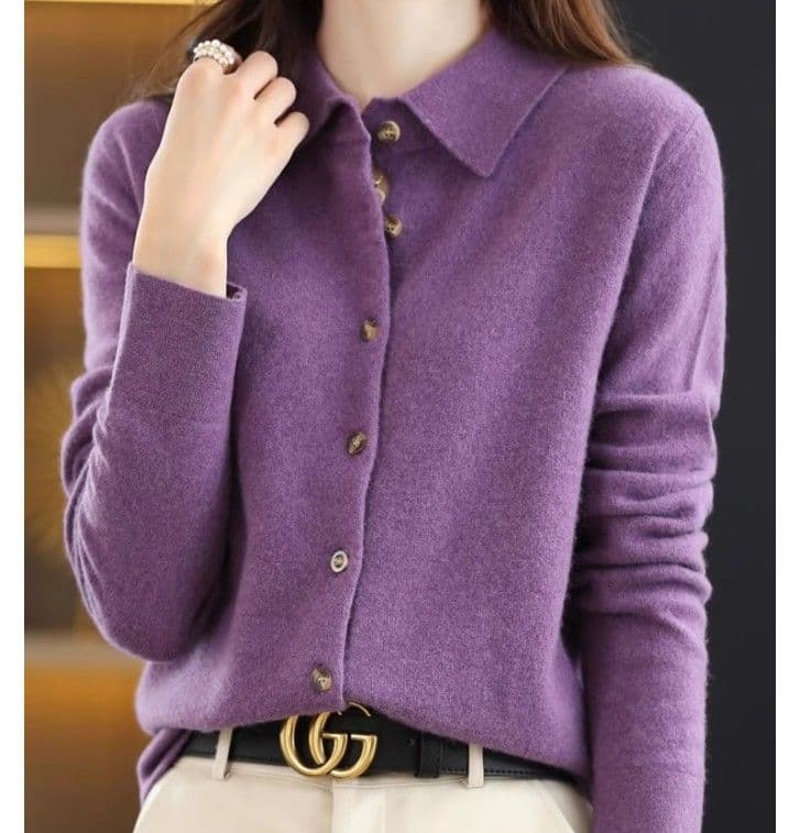 ブルベ夏/ブルベ冬服 襟付きニット