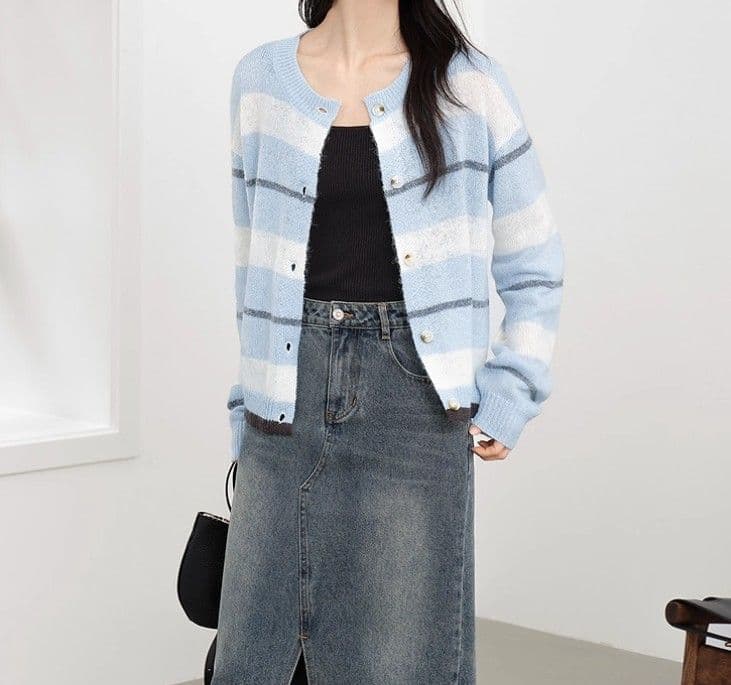 ブルベ夏/ブルベ冬服 優美シルエットカーディガン