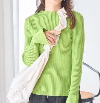 ブルベ夏/ブルベ冬服 リブ編みタートルネック