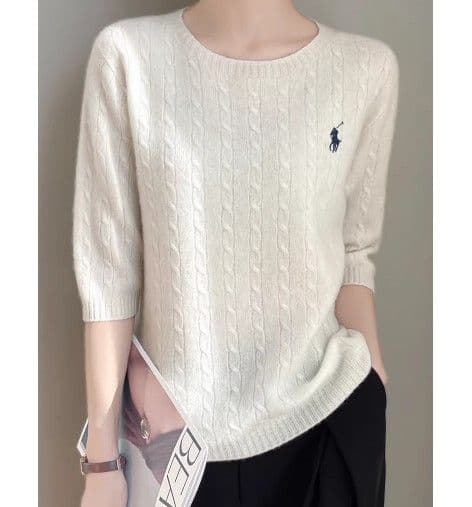 ブルベ夏/ブルベ冬服　ニット半袖トップス