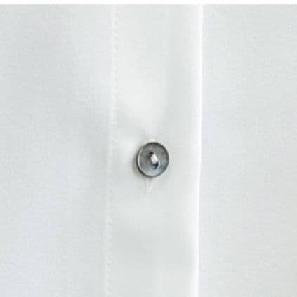 ブルベ夏/ブルベ冬服　開襟デザイン半袖とろみ素材ブラウス