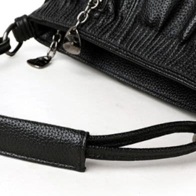 ブルベ夏/ブルベ冬バッグ　 シャーリングレザー風二層式ショルダーバッグ