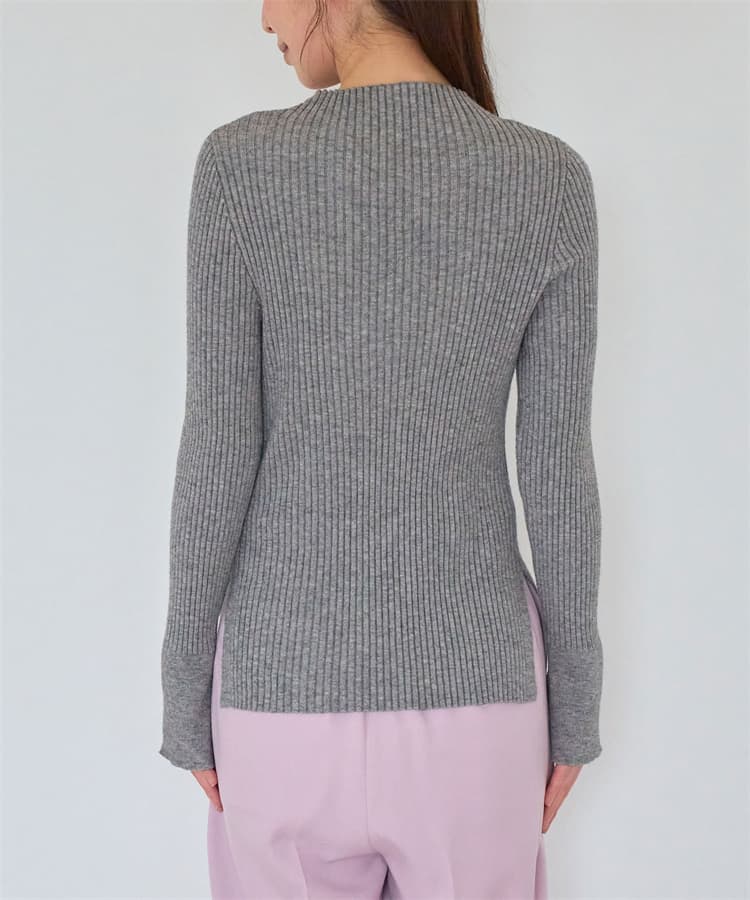 ブルベ夏/ブルベ冬服 リブ編みタートルネック