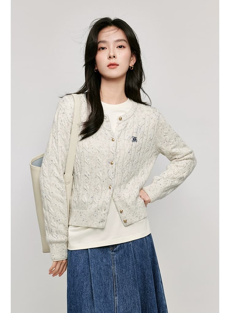 ブルベ夏/ブルベ冬服 フロントボタンカーディガン