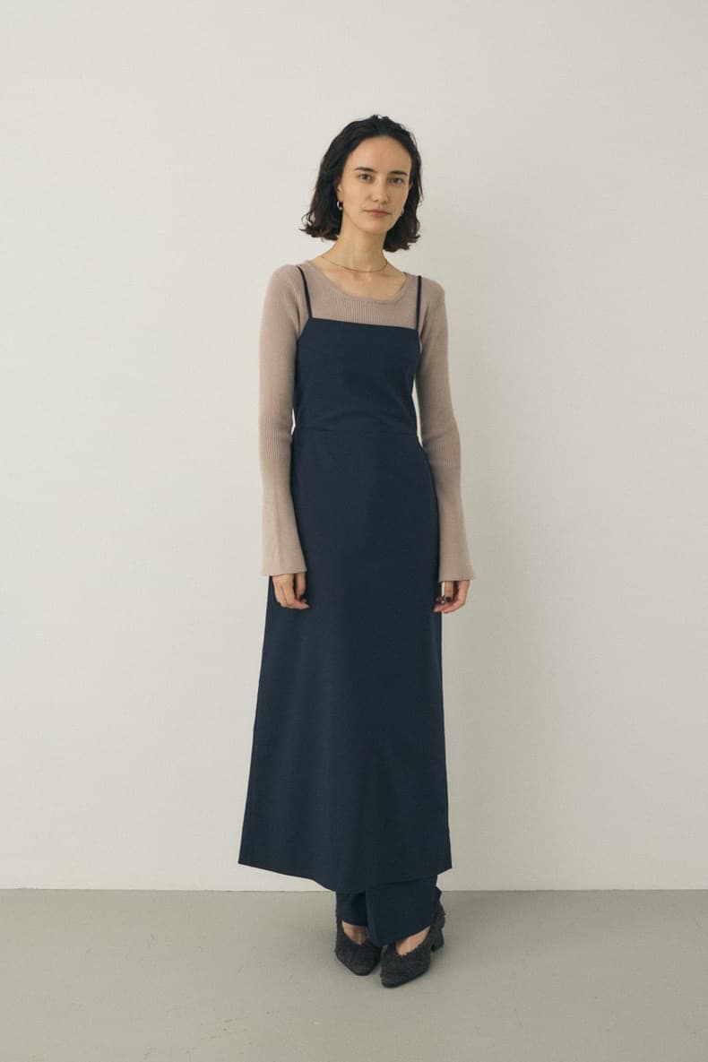 ブルベ冬服 シンプル キャミソールワンピース