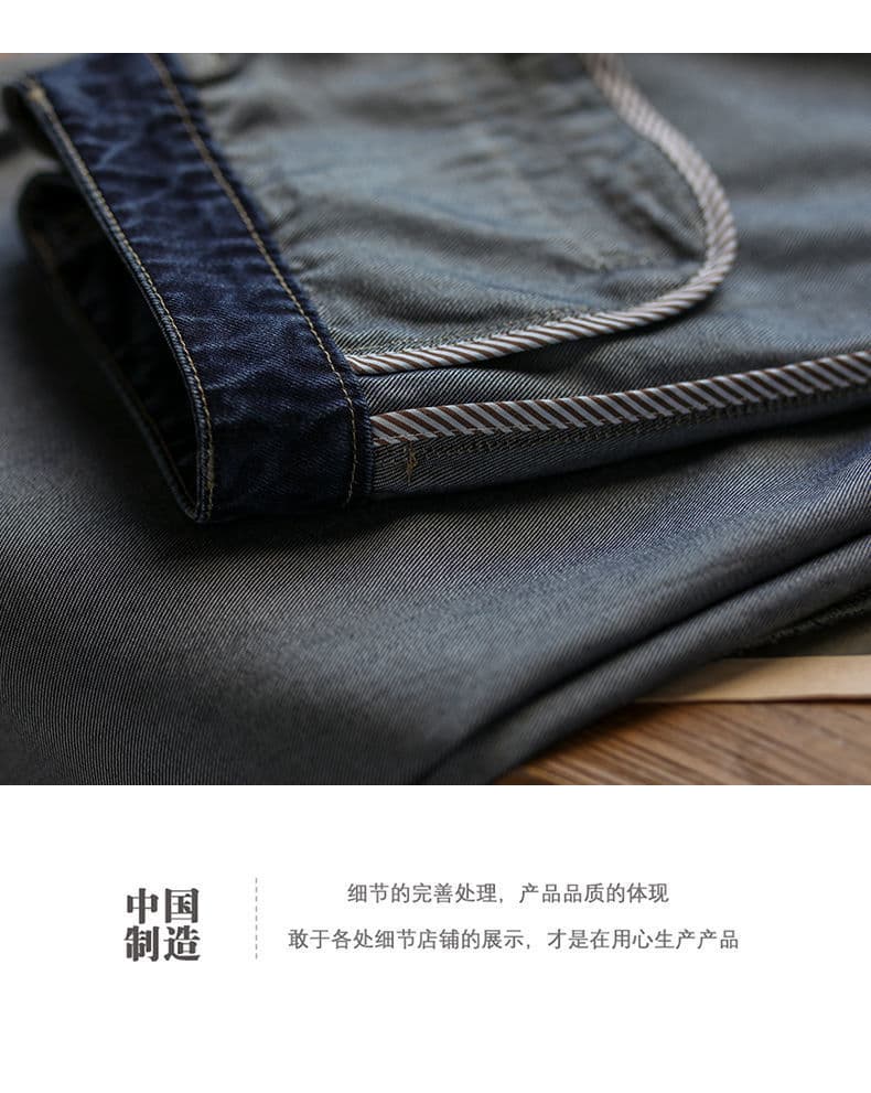 ブルベ冬服　タック入りデニムワイドパンツ