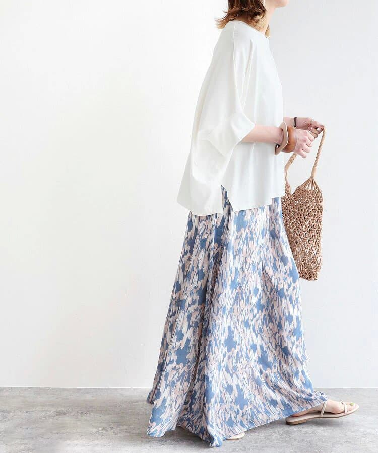 ブルベ夏/ブルベ冬服 ゆったりシルエット五分袖カットソー