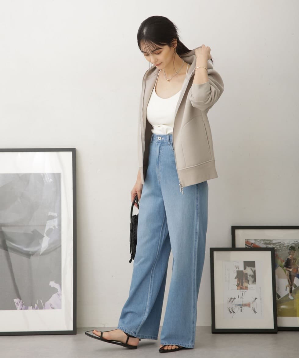 ブルベ夏/ブルベ冬服 シンプル フード付パーカー