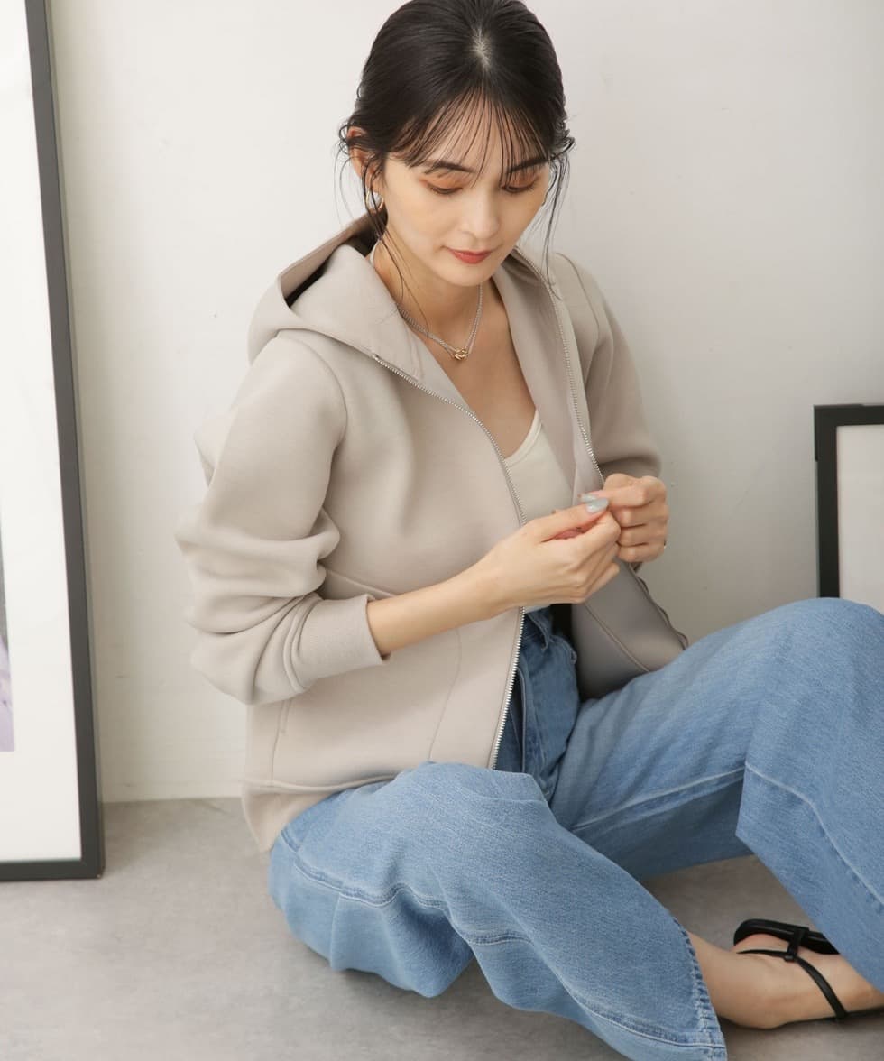 ブルベ夏/ブルベ冬服 シンプル フード付パーカー