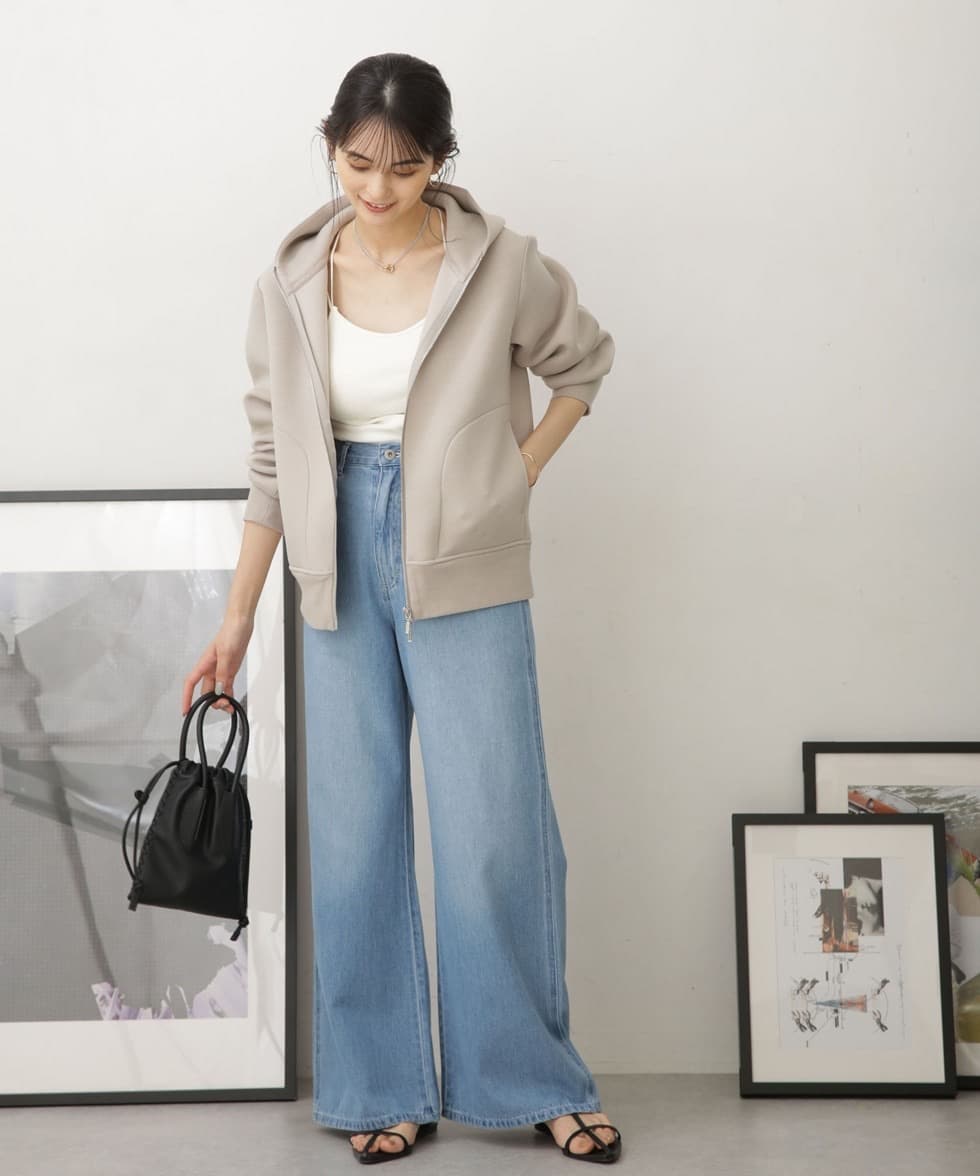 ブルベ夏/ブルベ冬服 シンプル フード付パーカー