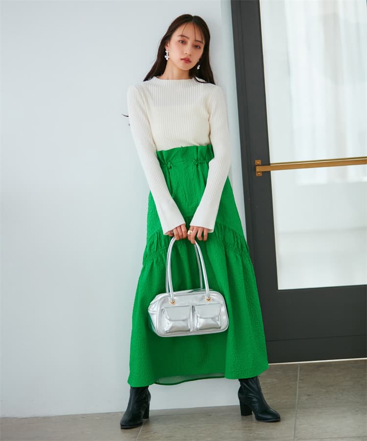 ブルベ夏/ブルベ冬服 リブ編みタートルネック