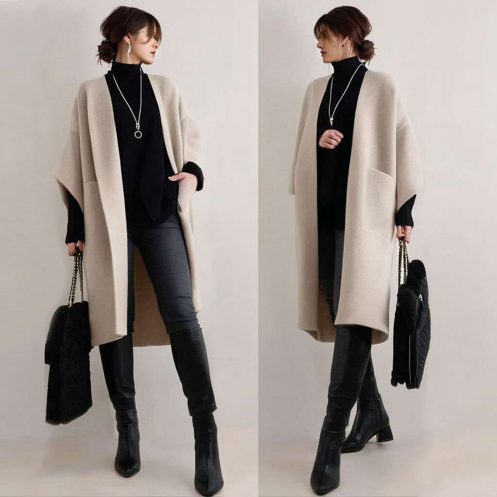 ブルベ夏/ブルベ冬服 ラグジュアリー ロングコート