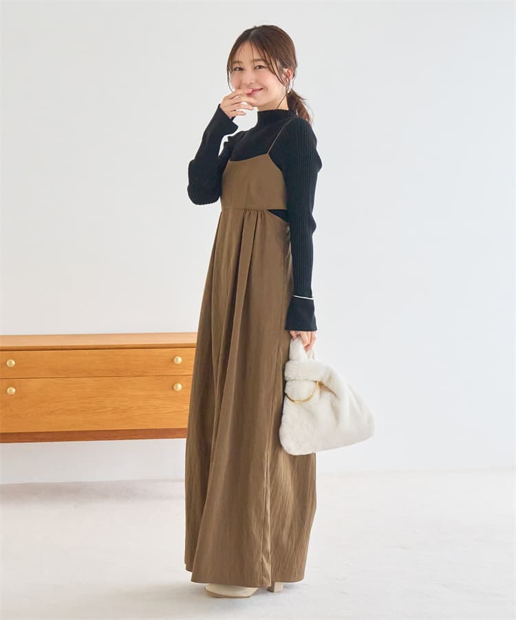 ブルベ夏/ブルベ冬服 リブ編みタートルネック