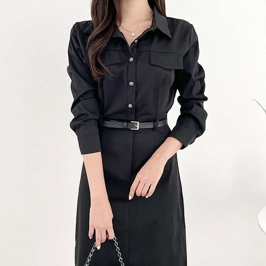 ブルベ夏/ブルベ冬服 エレガントシャツワンピース